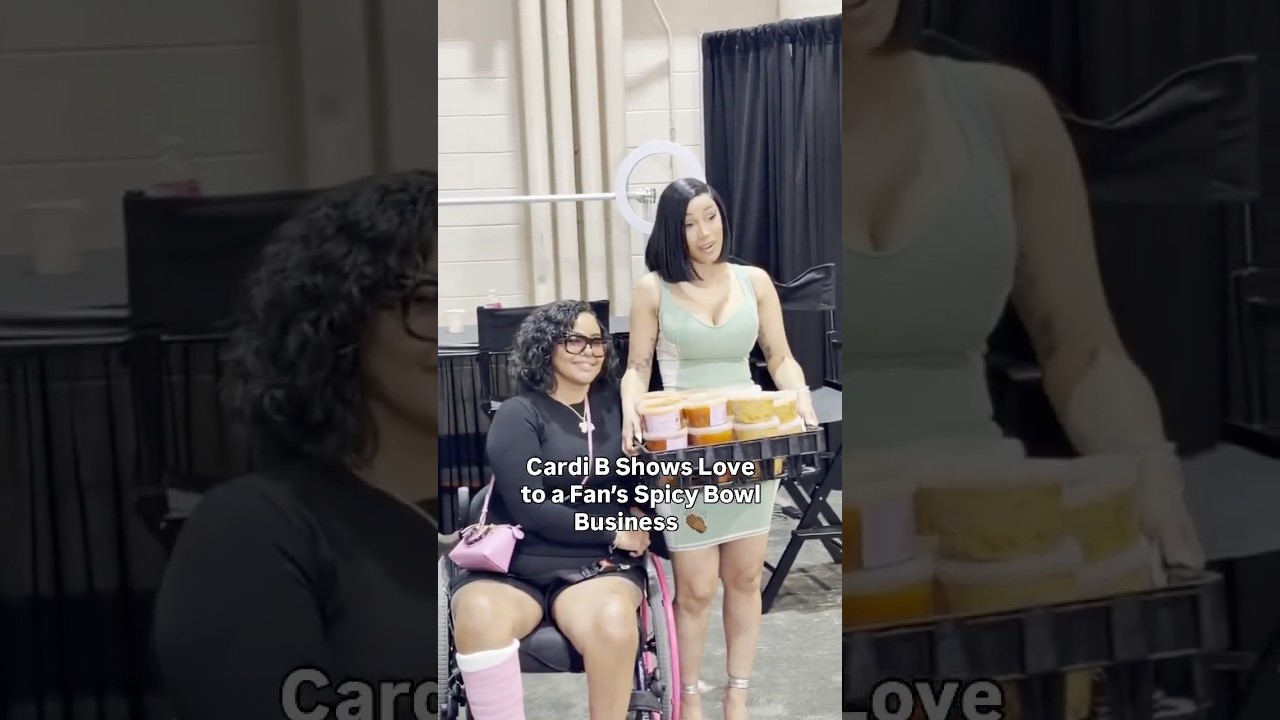Cardi B spreads love while supporting a fan’s spicy bowl business in New Orleans