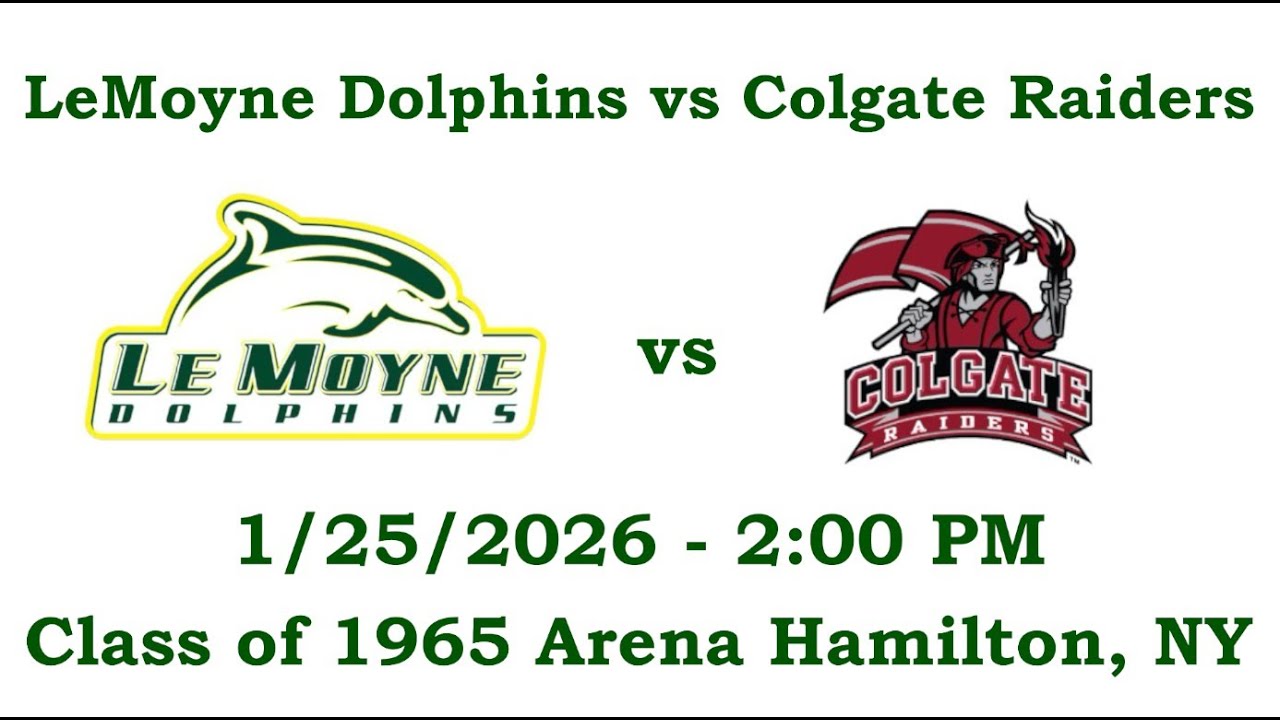 Le Moyne College Ice Hockey vs Colgate University Club Hockey 1/25/2026