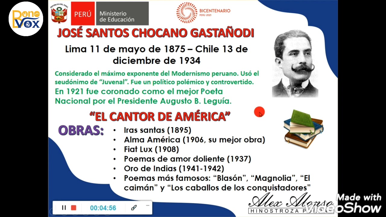JOSÉ SANTOS CHOCANO: ALMA AMÉRICA