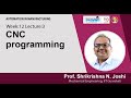 Lec 38: CNC programming