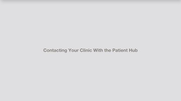 Contacting Your Clinic With the Patient Hub