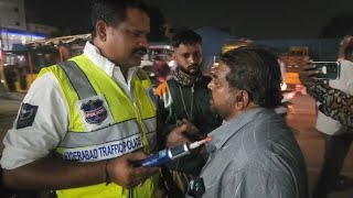 Kal Rat Dair Gaye Bahadurpura Traffic Police Ki Janib Se Drunk Drive Checking Ki Gaye