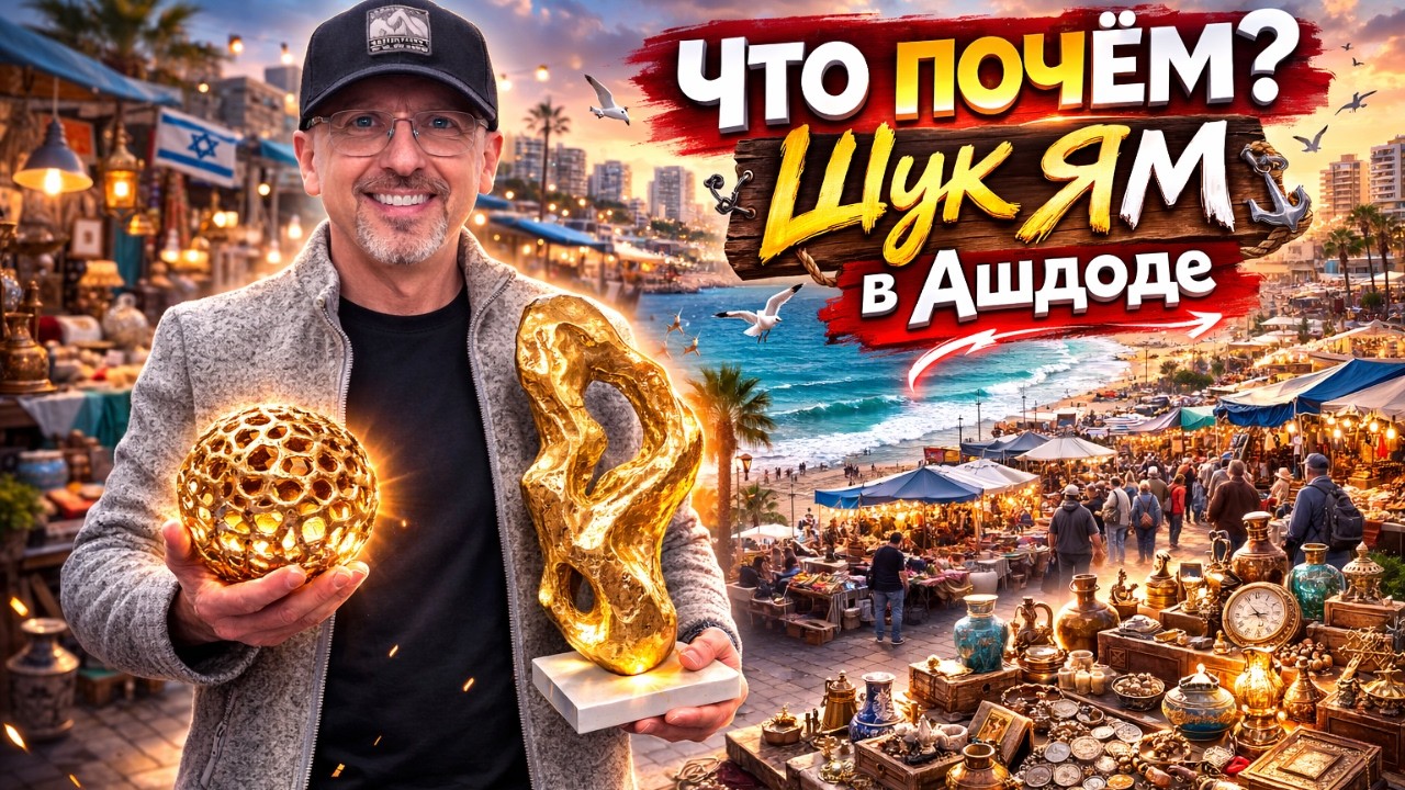 Израильский колорит: Рынок в АШДОДЕ у моря! Что почём в 2026? (Шук Ям)