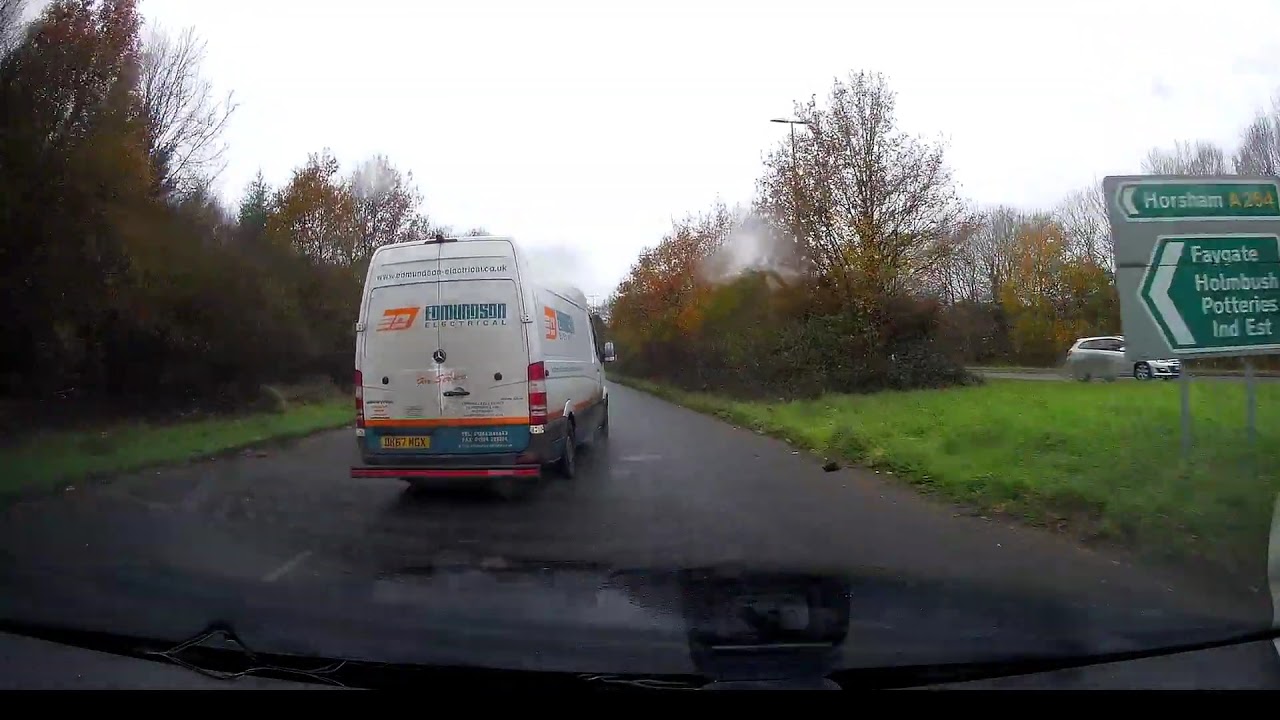 DK67MGX Edmundson Electrical Aldershot Van Driver Straightlining A