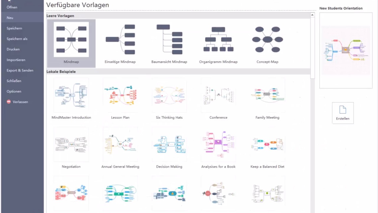 Mindmap Vorlagen Cloud Speichern Drucken Und Exportieren Youtube