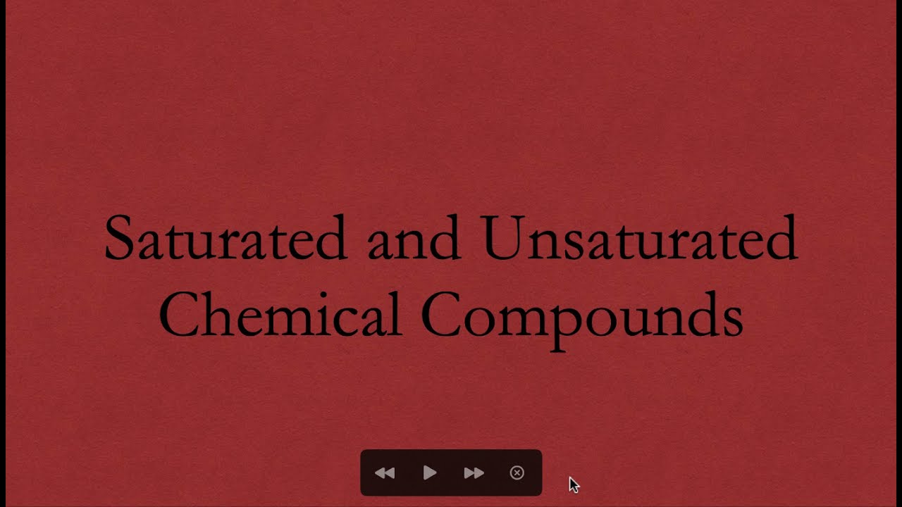 Harshita's Chemistry Tutor Tip: Saturated and Unsaturated Compounds
