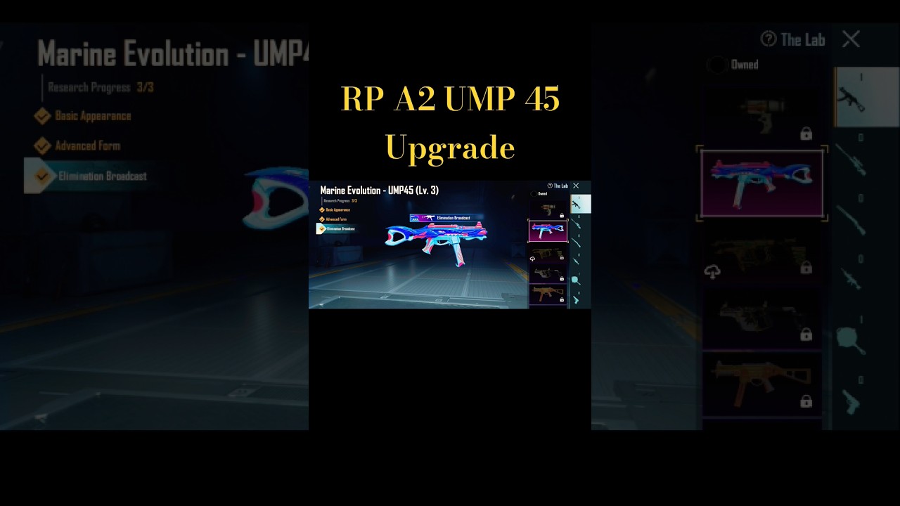 BGMI RP A2 Free UMP 45 upgrade  / UMP Upgrade kaise kare / my first upgrade gun 