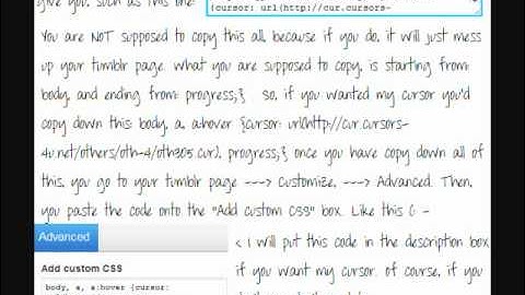 How to get a cute cursor on tumblr!