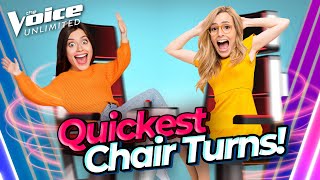 Top 6 INSANE FAST Chair Turns on The Voice!