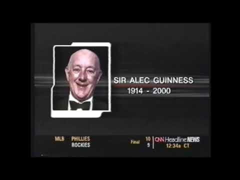 Alec Guinness: News Report of His Death - August 5, 2000