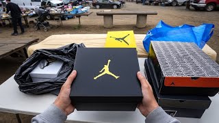 HE BROUGHT OUT BIG BAGS FILLED WITH AIR JORDANS AT THE FLEA MARKET!