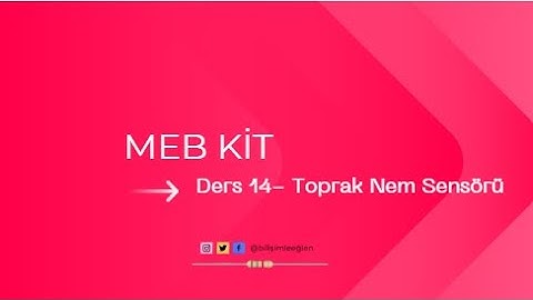 MEB KİT -Ders 14 - Toprak Nem Sensörü #pictoblox #sensör #mebkit #ardunio #robotic #toprak  #mblock