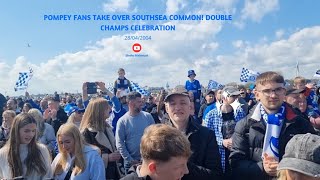 Pompey Fans TAKE OVER Southsea Common! Double Champs Celebration #COYP #PompeyFans #portsmouth