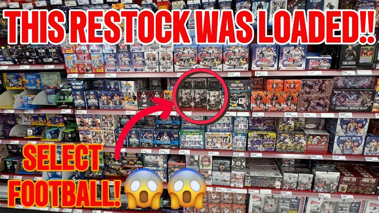 SPORTS CARD RESTOCK DAY AT TARGET! WE FOUND SELECT FOOTBALL!😱🤯