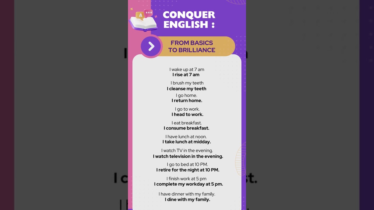 CONQUER ENGLISH : FROM BASICS TO BRILLIANCE #learnenglish #englishgrammar