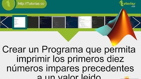 ciclo for – matLab (números impares precedentes)