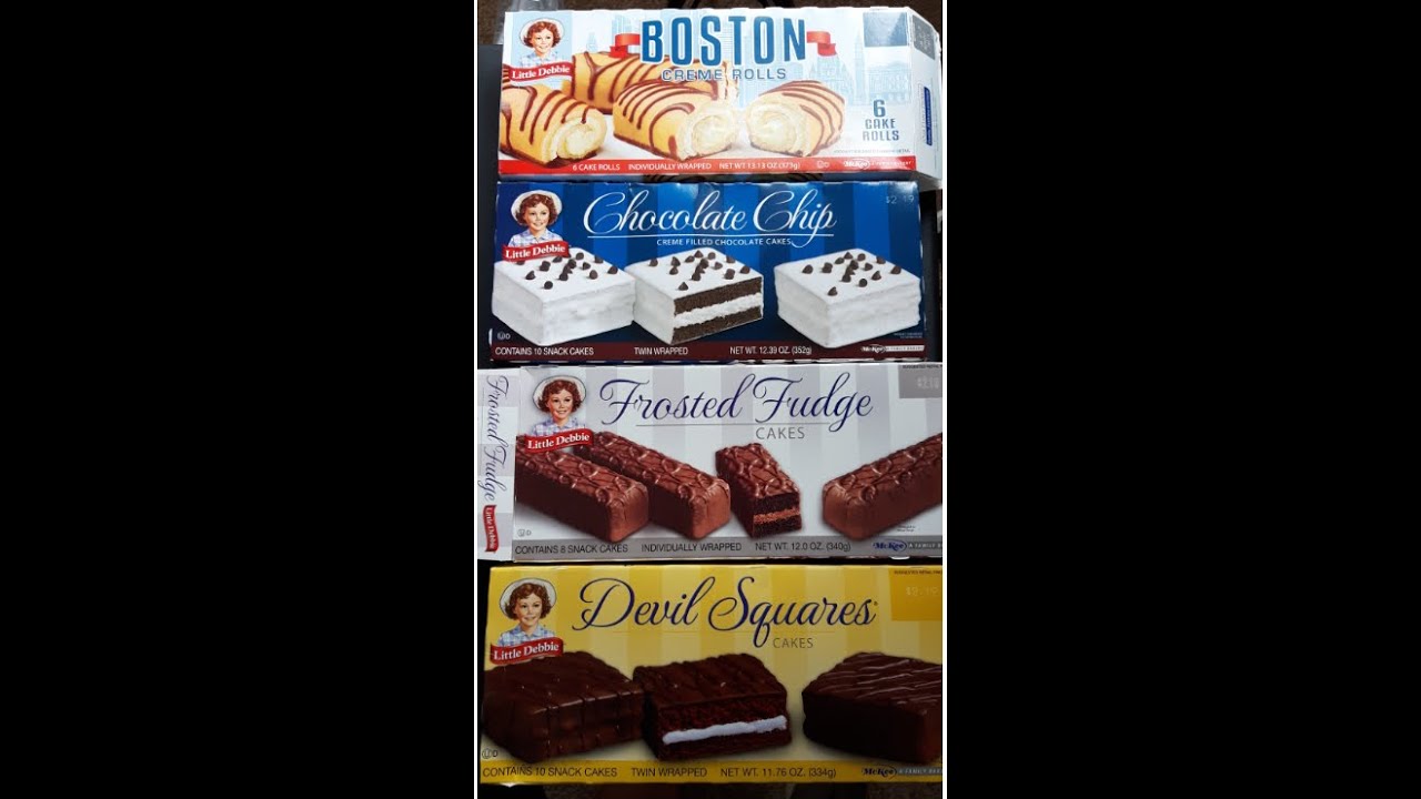 Reviewing 4 More Little Debbie Boston Creme Roll Chocolate Chip Cake