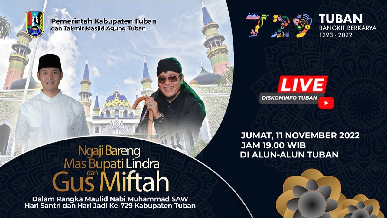 🔴 LIVE : Ngaji Bareng Mas Bupati Lindra dan Gus Miftah