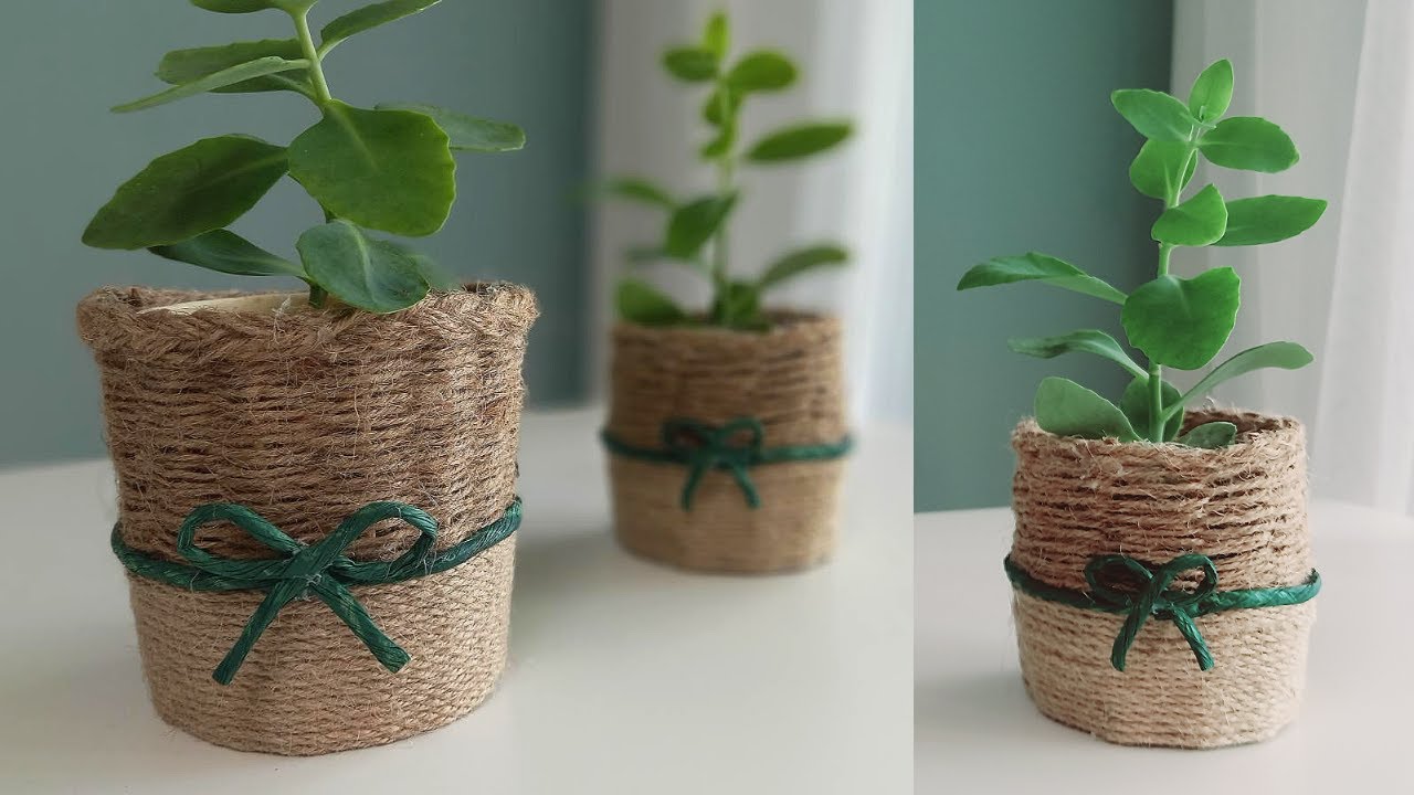 DIY  마끈 화분 바구니/플라스틱 재활용/Jute Rope Ideas