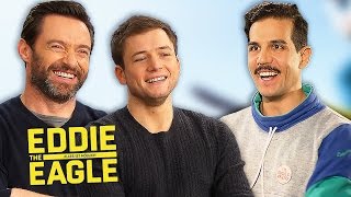 EDDIE the EAGLE: Funny Interview with Hugh Jackman & Taron Egerton