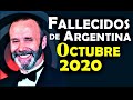Figuras Fallecidas de Argentina en Octubre del 2020.