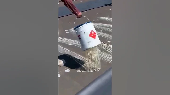 EPDM adhesive application. #roof #roofer #roofing #roofershelper  #commercialroofing #shorts