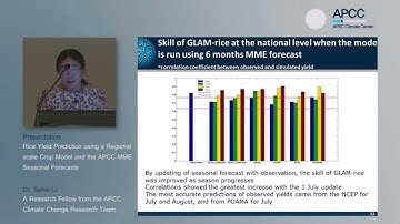 [APCC workshop Session Video] Rice Yield Prediction using a Regional-scale Crop Model and...