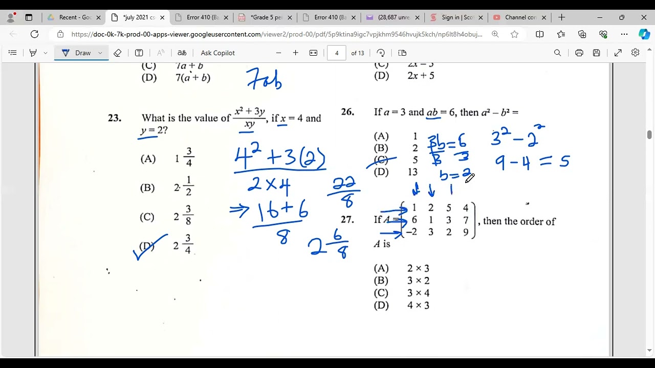 CXC MATHS PAPER 1 MULTIPLE CHOICE 2024 - YouTube