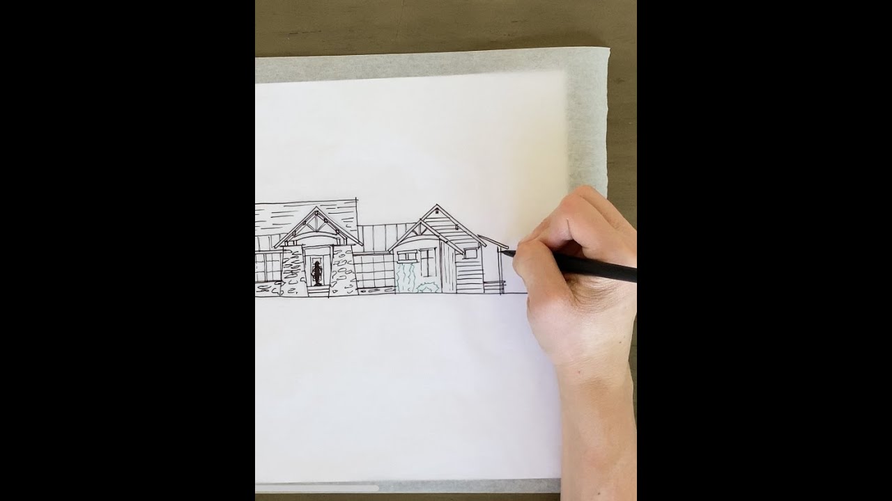 Architectural Sketching- Modern Mountain Home