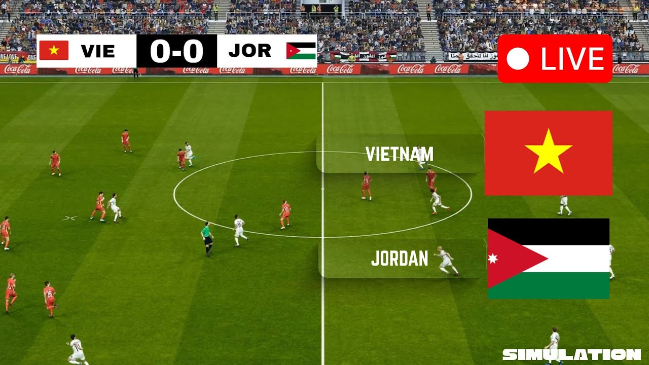 LIVE🔴 : Vietnam U23 vs Jordan U23 AFC U23 Asian Cup 2025/26 | PES 2021 Gameplay SIMULATION