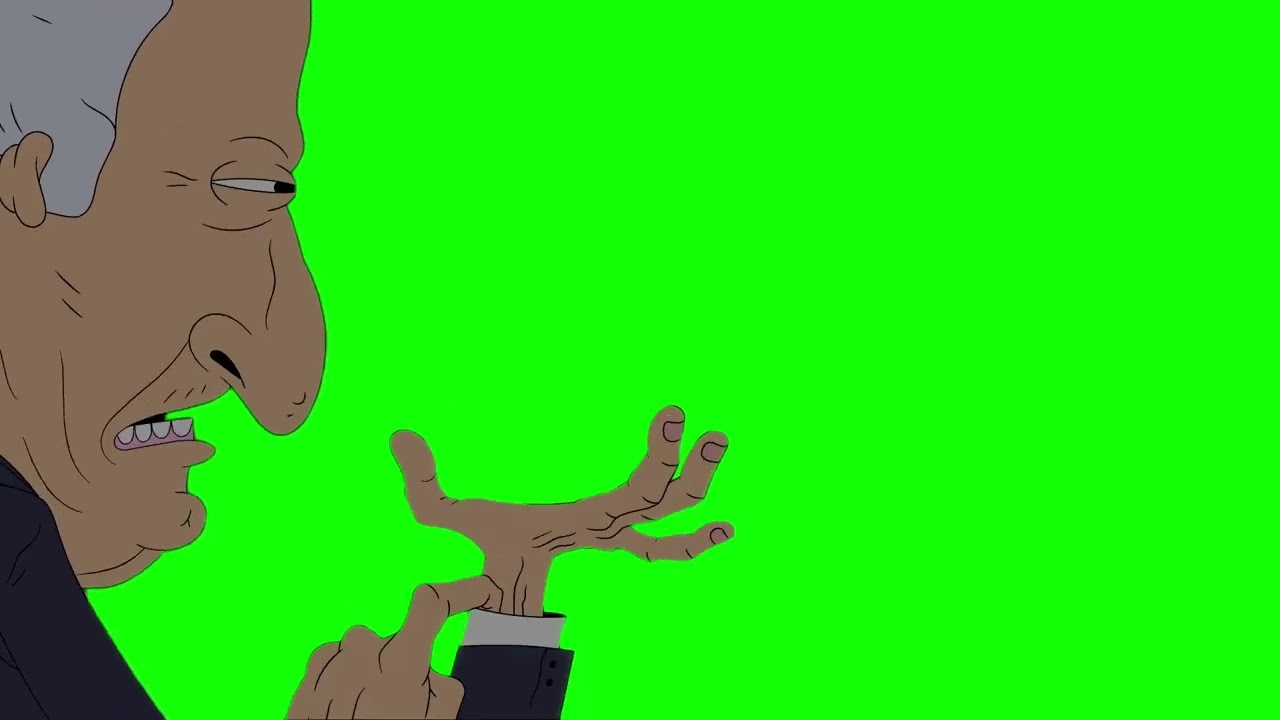 Mr. Boss "time to execute my trick" Smiling Friends green screen