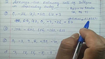 Arrange the following sets of integers in descending order