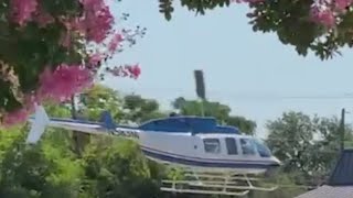 Why did a private helicopter land multiple times in a north Austin parking lot?