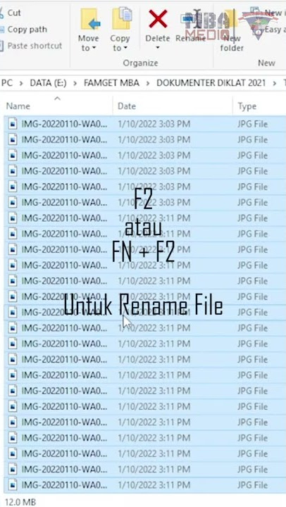 CARA RENAME FILE BANYAK HANYA 3 DETIK || #Shorts
