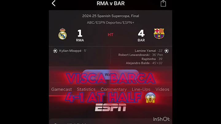 4–1 at half 😱😱😱 #barca #realmadrid #elclasico