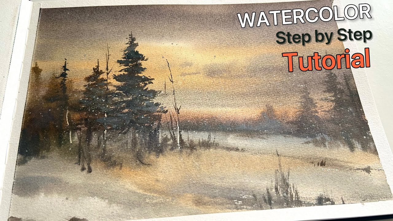 Painting a Memory: A Winter Watercolor Scene
