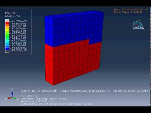 element activation at 100mm/s