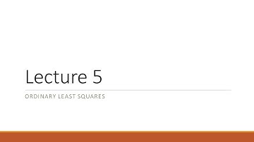 Lecture 5   OLS & OVB