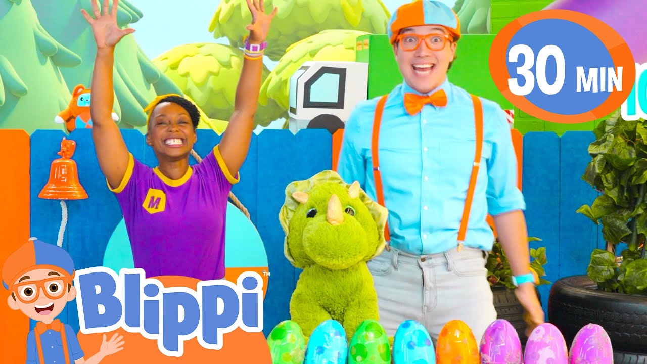Learn To COUNT With DINOSAURS! Blippi and Meekah Best Friend