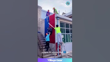 Forget CrossFit, THIS is a Real Workout! 😂 This Human Crane is Next Level Teamwork! #teamwork