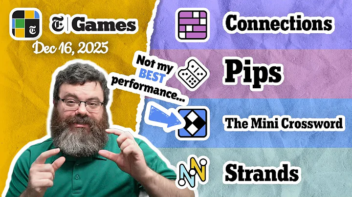 NYT Connections, Pips, Mini Crossword, and Strands | Dec 16, 2025