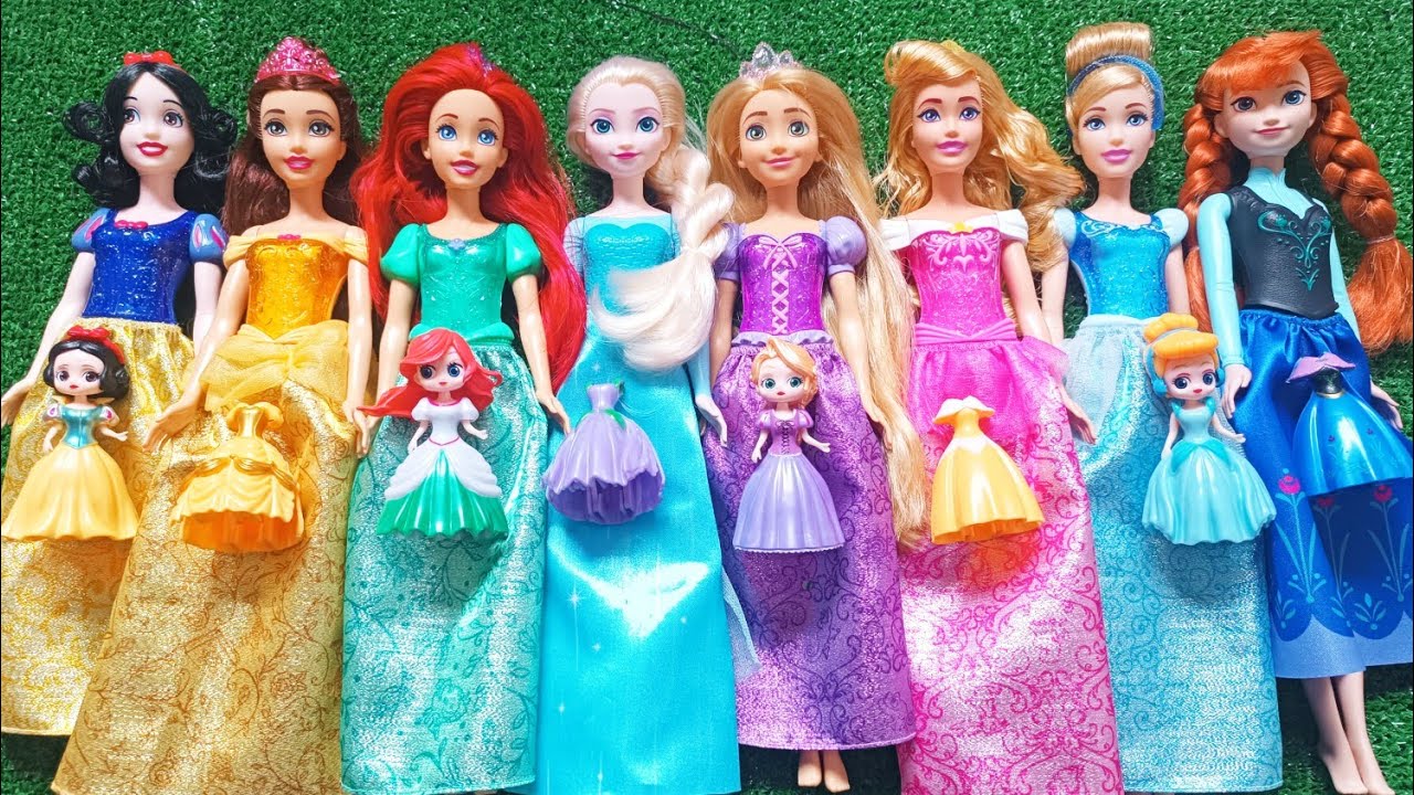 Disney Princess Doll Makeover ~ DIY Miniature Ideas for Barbie   Wig, Dress, Faceup, and More! DIY 
