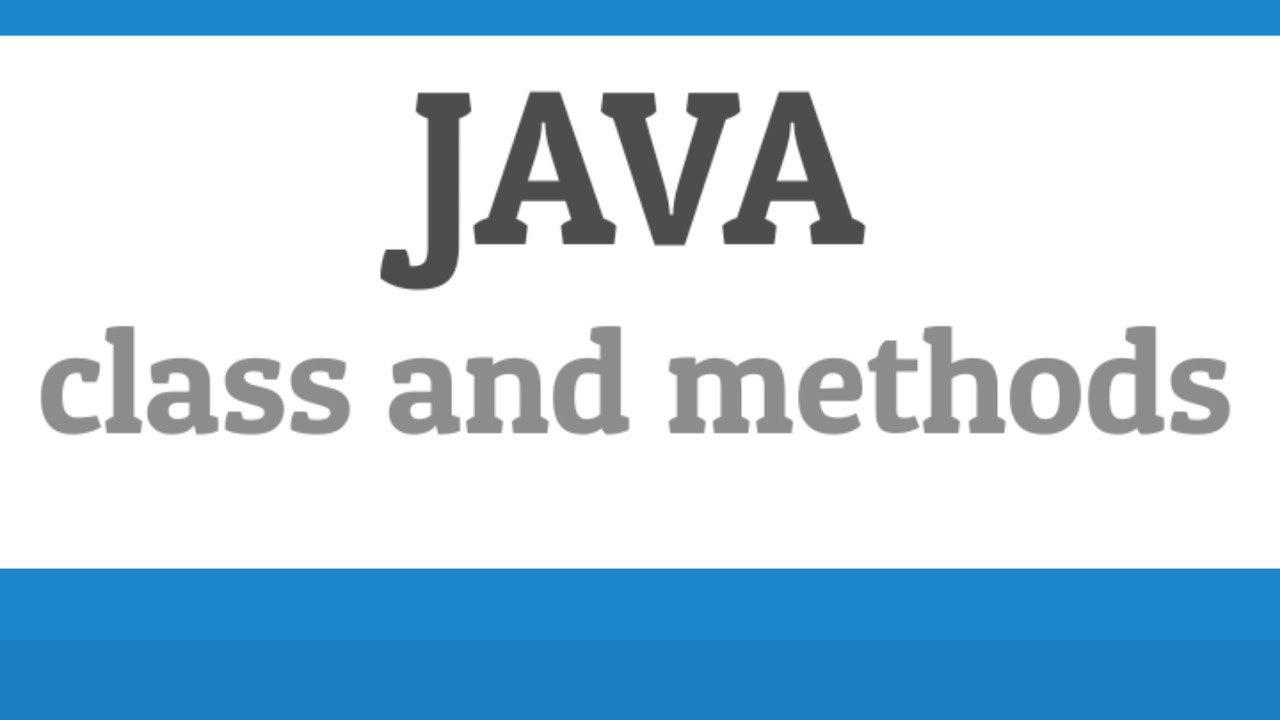 How to write java program using class and methods - YouTube