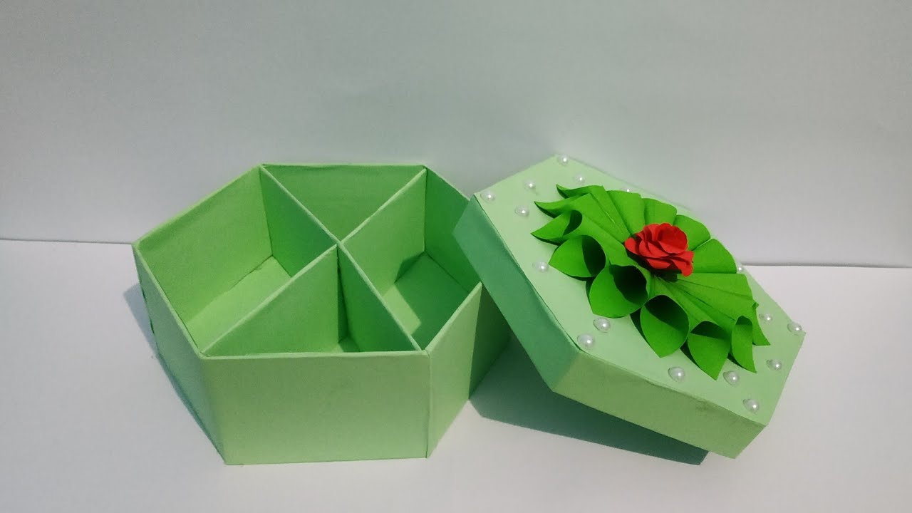 Jewelry box from cardboard Best out of waste cardboard craft idea