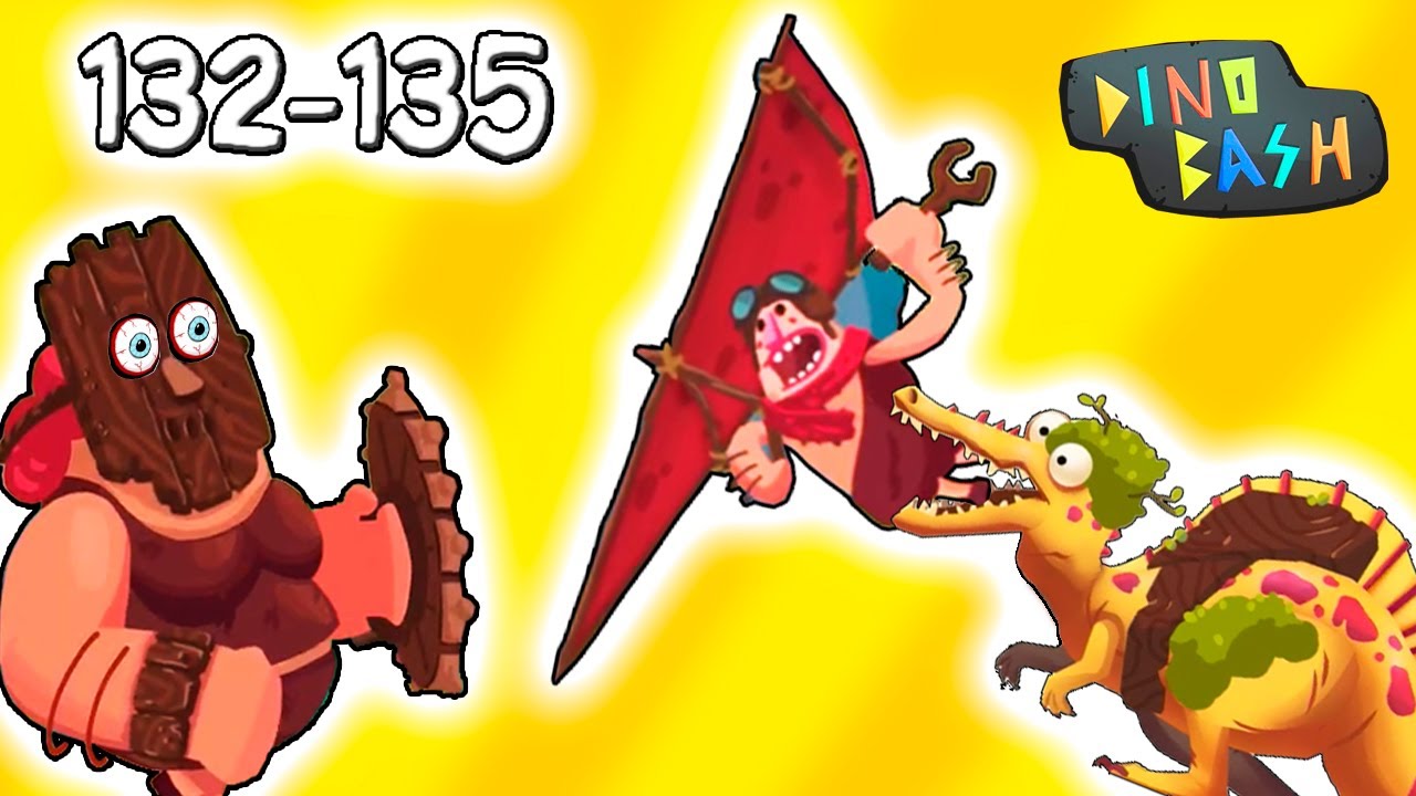 dino13ページです Динозавры против Троглодитов 132-135 в DINO BASH прохождение мульт
