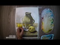 Watercolor Painting time lapse pea & jar