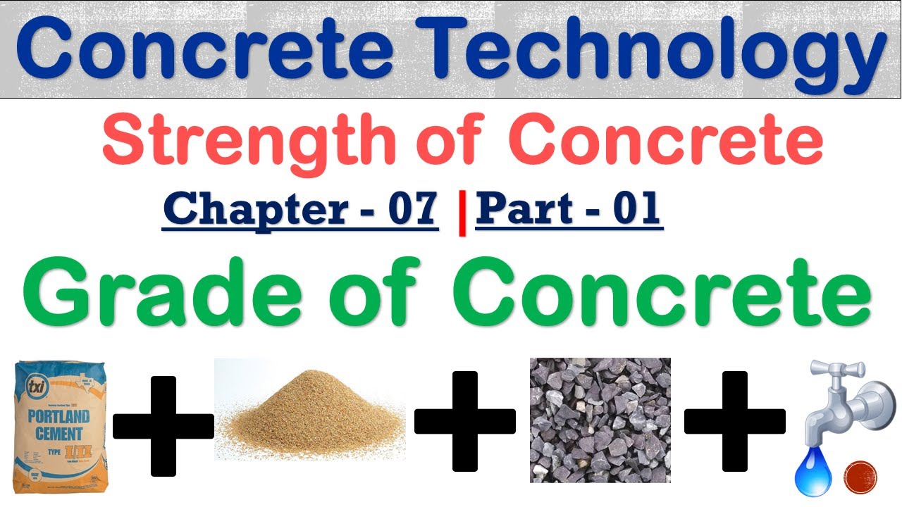 Grade Of Concrete and water Cement Ratio | Part 1 | Strength of