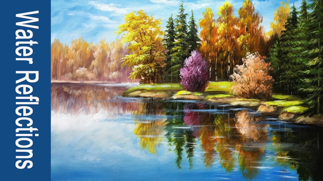 Paint Water And Reflections In Acrylics Part 2 Youtube