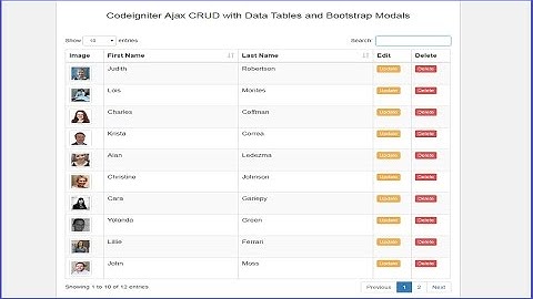 DataTables - Server-side Processing in Codeigniter using Ajax