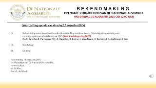 Download Lagu 15 AUGUSTUS 2025 - OPENBARE VERGADERING VAN DE NATIONALE ASSEMBLEE MP3 Download Lagu 15 AUGUSTUS 2025 - OPENBARE VERGADERING VAN DE NATIONALE ASSEMBLEE MP3